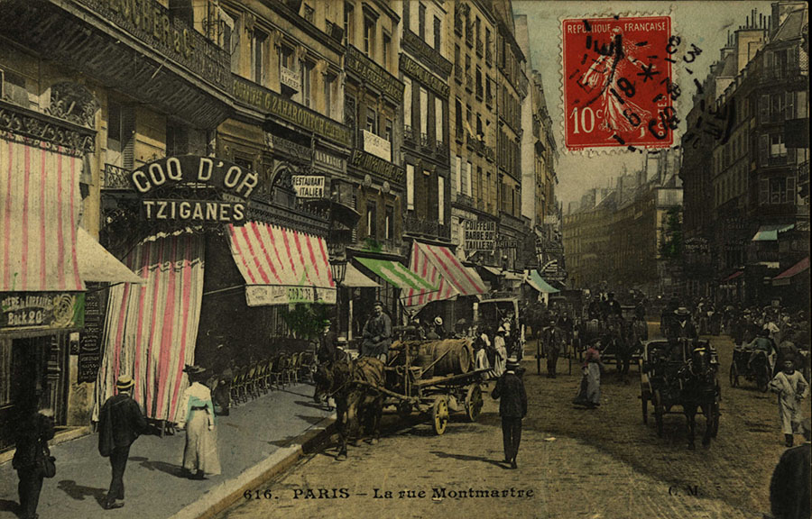 La rue Montmartre au début du siècle