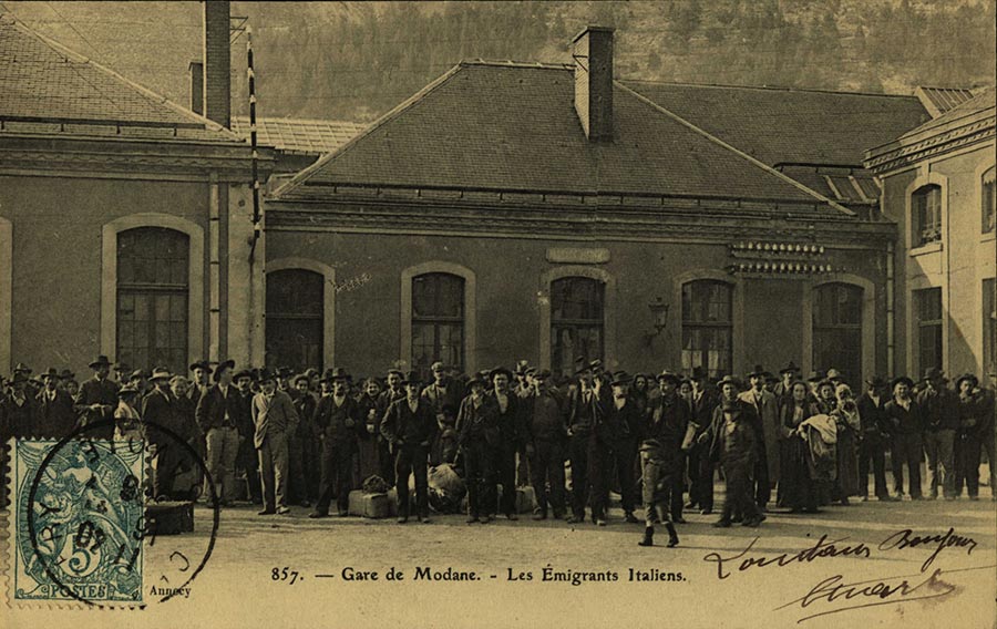 Emigrants italiens à Modane