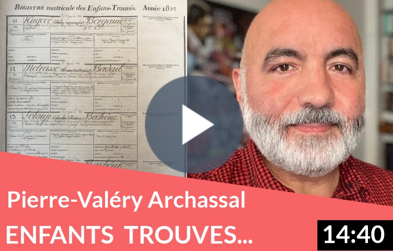 L’œil de l’expert : Pierre-Valéry Archassal vous parle des enfants assistés, placés, abandonnés ou trouvés