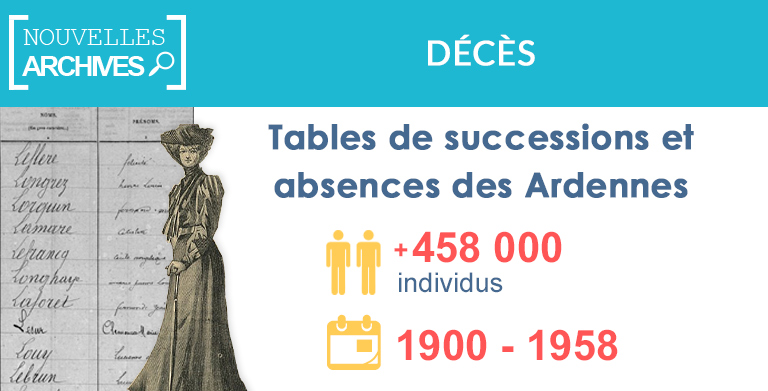 Nouveau : Tables de successions et absences des Ardennes