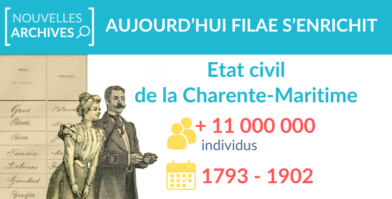 Mise à jour des indexations de l’état civil de la Charente-Maritime