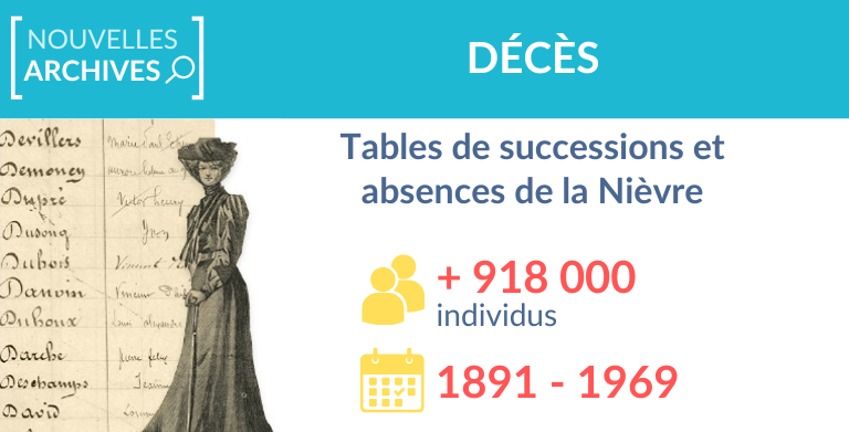 Tables de successions et absences : 918 000 individus ajoutés dans la Nièvre Tables de successions et absences : 918 000 individus ajoutés dans la Nièvre