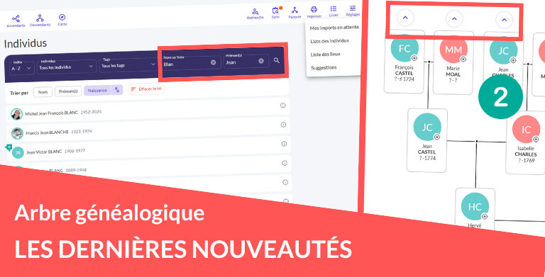Quelques nouveautés dans les arbres généalogiques Quelques nouveautés dans les arbres généalogiques