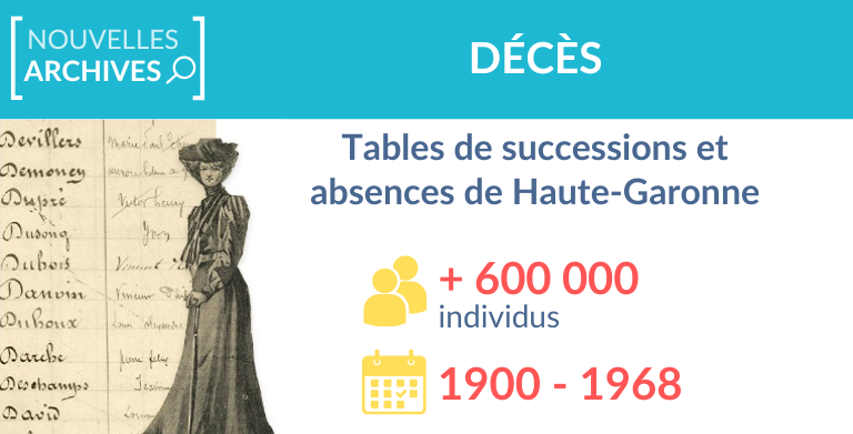 Les indexations des tables de successions et absences de Haute-Garonne complétées Les indexations des tables de successions et absences de Haute-Garonne complétées